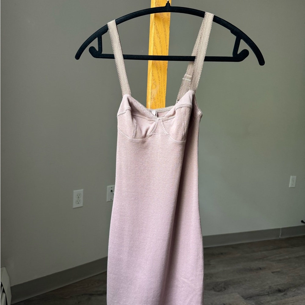 SKIMS fitted cotton rib dress (NWT)